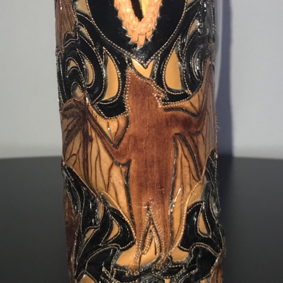 Liberty Boot Co. Custom Handmade Bat Cowboy Boots - Picture 2 of 15